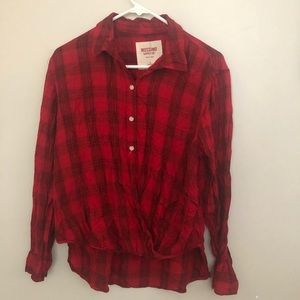 Red flannel T-shirt